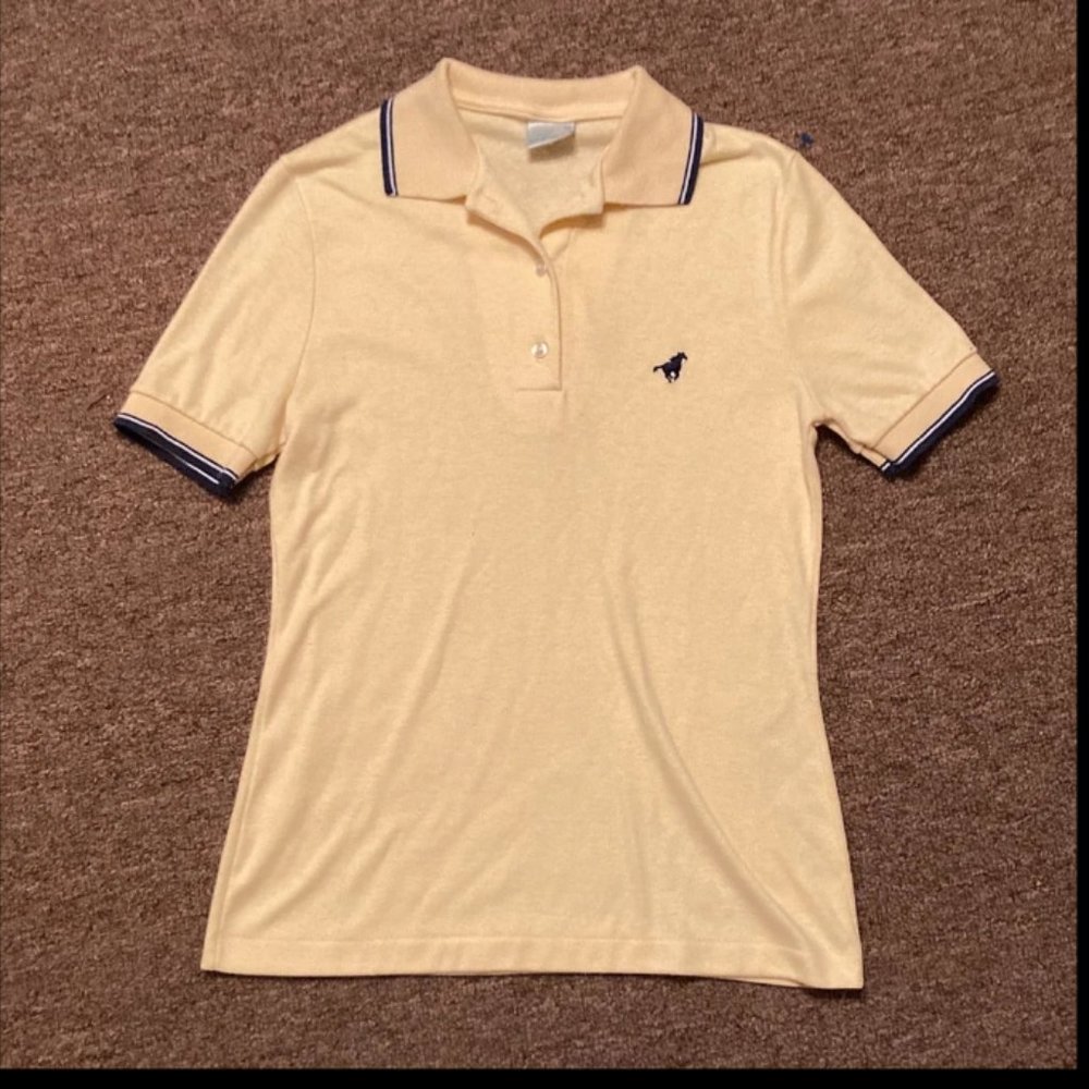 Wrangler Polo Shirt Women Medium USA Made Vintage